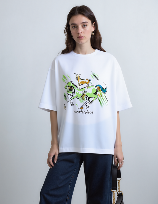Majnu Bhai Masterart Terry Oversized Tee